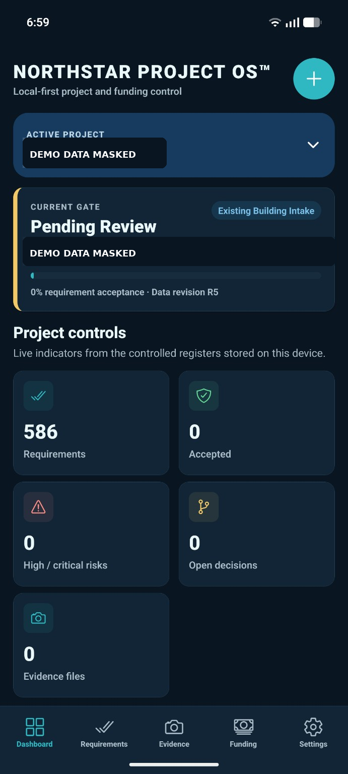 Actual NorthStar dashboard screenshot with demo data anonymized